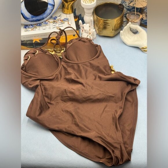 🆕 ZIMMERMANN 🧿 NWOT Devi Balconette Eyelet 1PC Bathing Suit, Sz 3AB US 8 - 10 - Picture 14 of 16